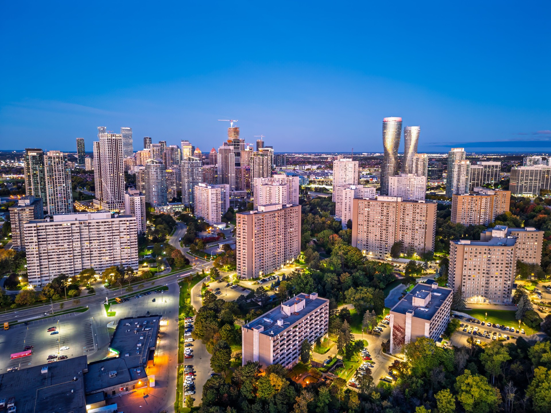 Mississauga, Ontario, Canada at Blue Hour